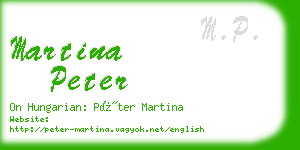 martina peter business card